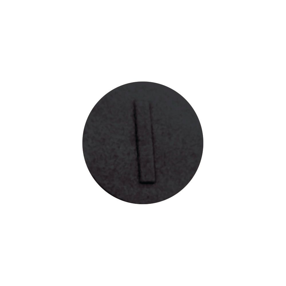 A close-up image of a black, circular object with a vertical line protruding from its center, resembling the Sparex Faster Visual Indicator - Black (Sparex Part No. S.112716). The background is white.