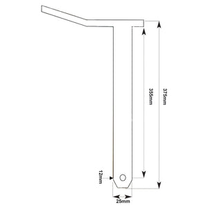 Swinging Drawbar Hinge Pin 25x355mm
 - S.11379 - Farming Parts