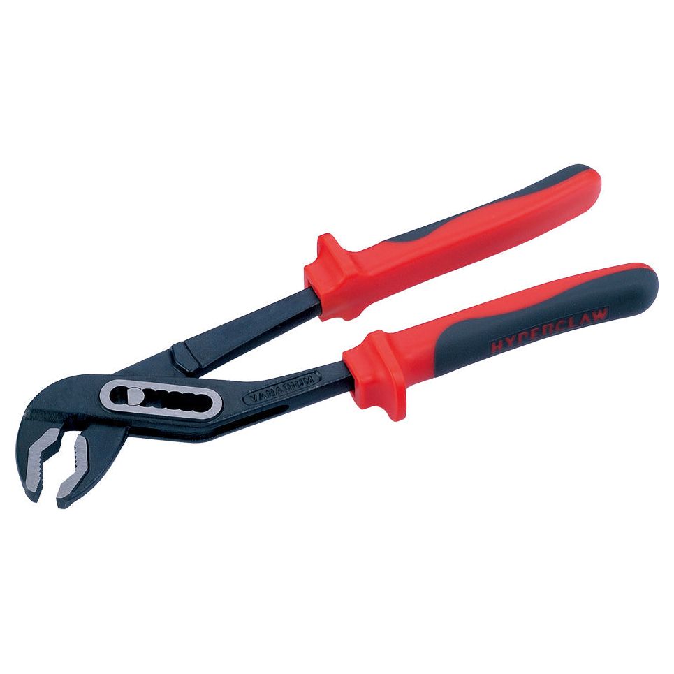 A pair of black and red adjustable Water Pump (Slip Joint) Pliers, featuring a slip joint mechanism and the branding "Sparex" on one handle, crafted by Sparex with the code S.113848.