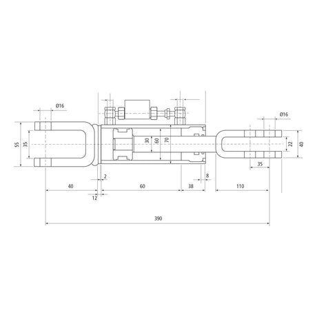 Hydraulic Levelling Box (Supplied with: Hoses), Min. Length: 390mm, Cylinder Bore: 63mm.
 - S.113937 - Farming Parts