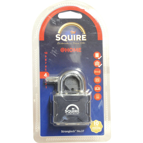 Squire Stronglock Pin Tumbler Padlock - Steel, Body width: 44mm (Security rating: 4)
 - S.114397 - Farming Parts