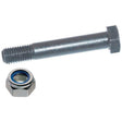 The Sparex Hexagonal Head Bolt With Nut (TH) - M16 x 90mm, Tensile strength 10.9, is shown against a white background. The bolt is threaded on one end, while the nut includes a blue nylon insert for added security.