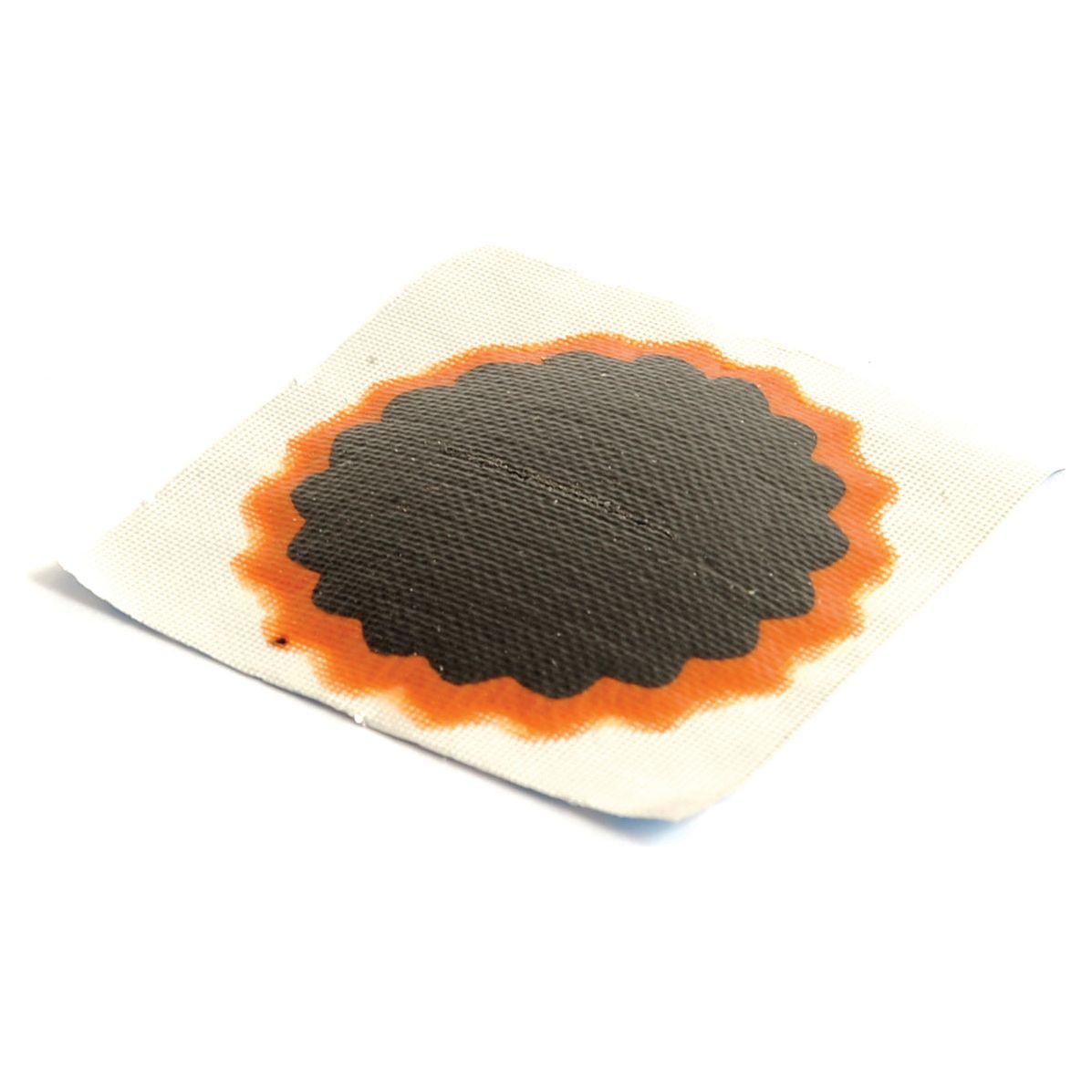 Sparex's Round Repair Patch (No.1) Ø37mm, Sparex Part No.S.115203, features a round black center with an orange border on a white background.