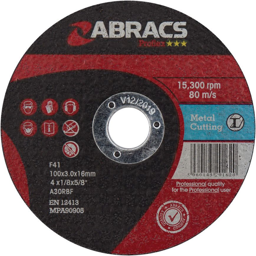 Flat Metal Cutting Disc Ø100 x 3 x 16mm A30RBF
- S.11749 - Farming Parts