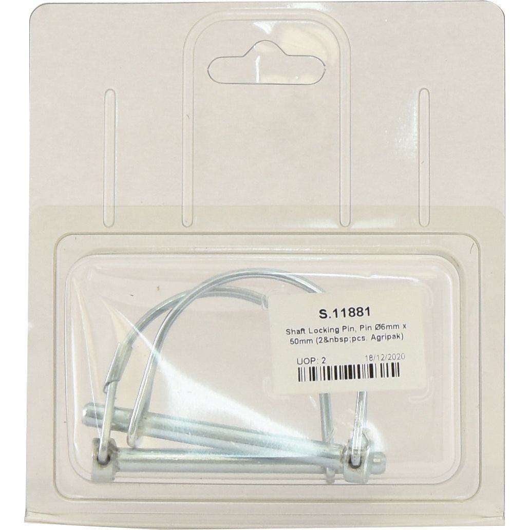 Shaft Locking Pin, Pin Ø6mm x 50mm (2 pcs. Agripak)
 - S.11881 - Farming Parts