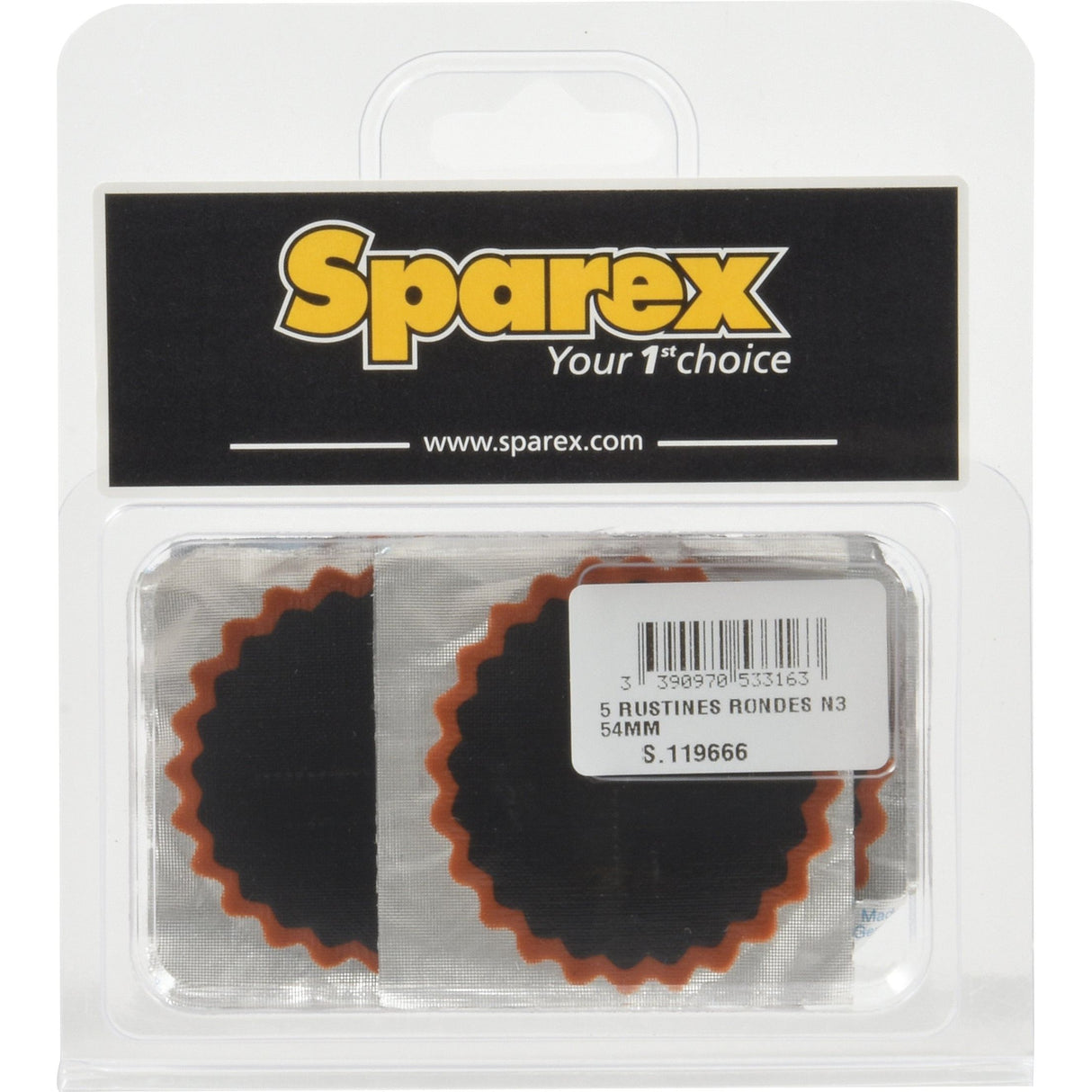 Round repair patches (no. 3) 54mm x 5pcs. agripak
- S.119666 - Farming Parts