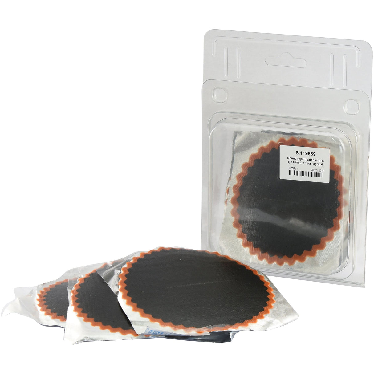Round repair patches (no. 6) 116mm x 3pcs. agripak
- S.119669 - Farming Parts