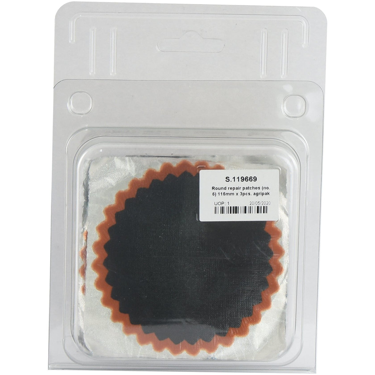 Round repair patches (no. 6) 116mm x 3pcs. agripak
- S.119669 - Farming Parts