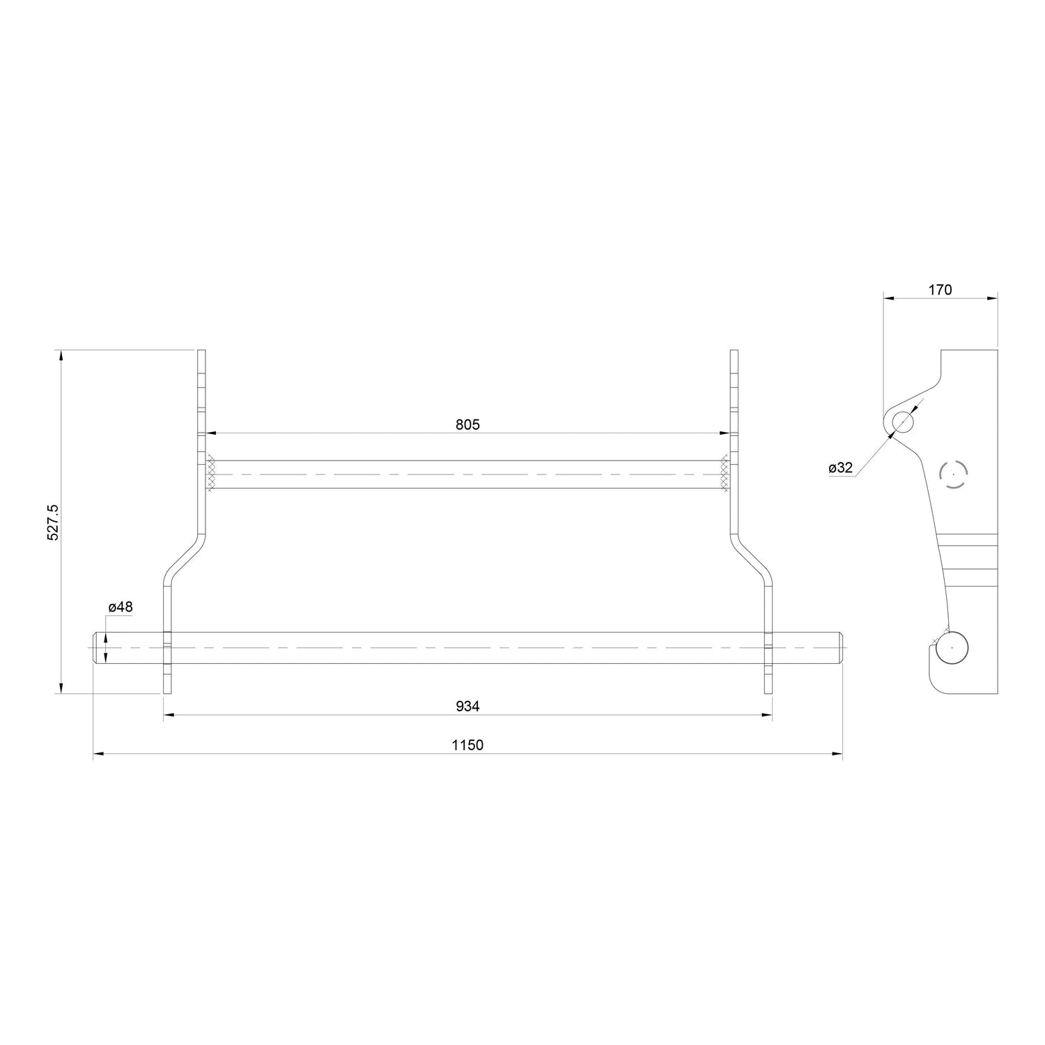 Loader Bracket, Replacement for: Chilton/MX.
 - S.119880 - Farming Parts