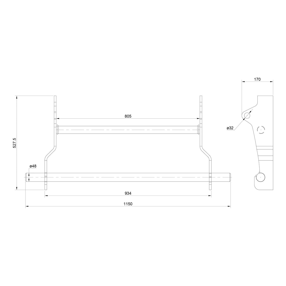 Loader Bracket, Replacement for: Chilton/MX.
 - S.119880 - Farming Parts