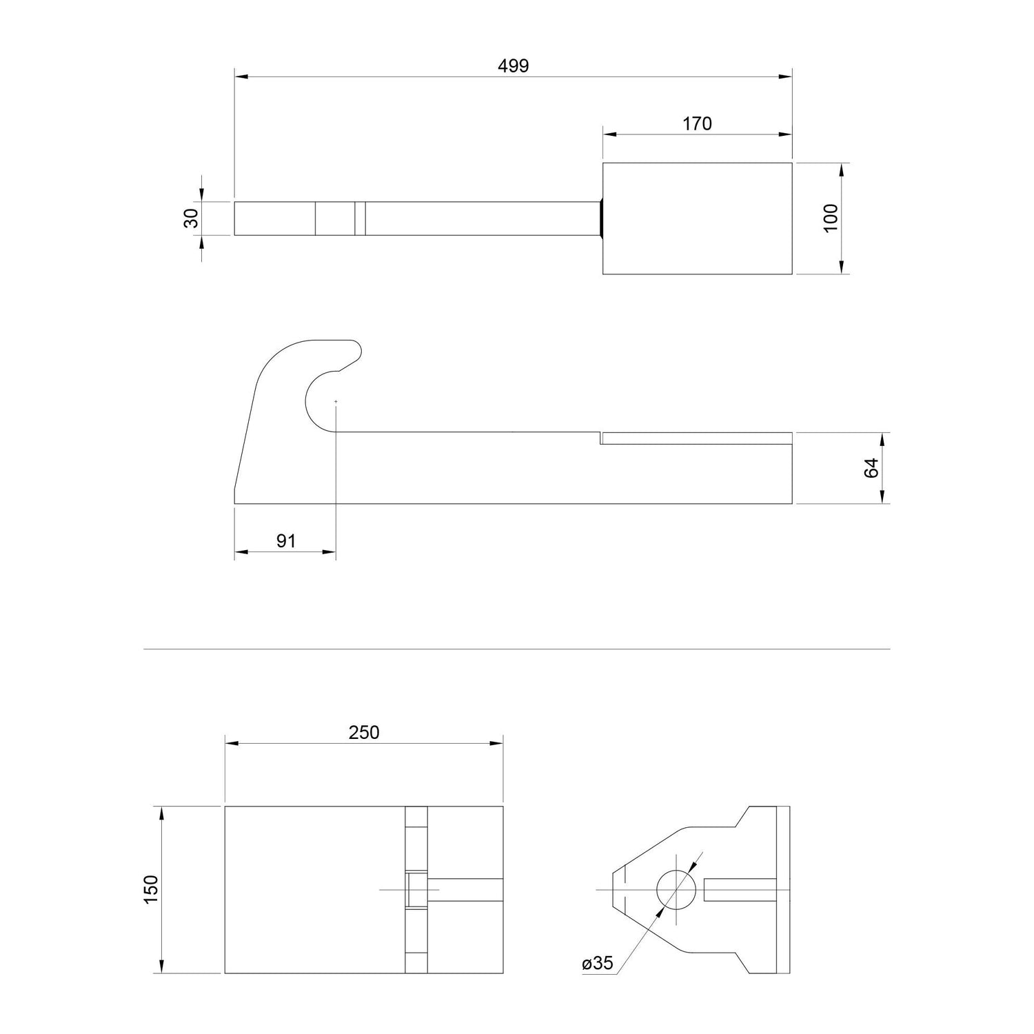 Loader Bracket (Pair), Replacement for: Merlo.
 - S.119887 - Farming Parts