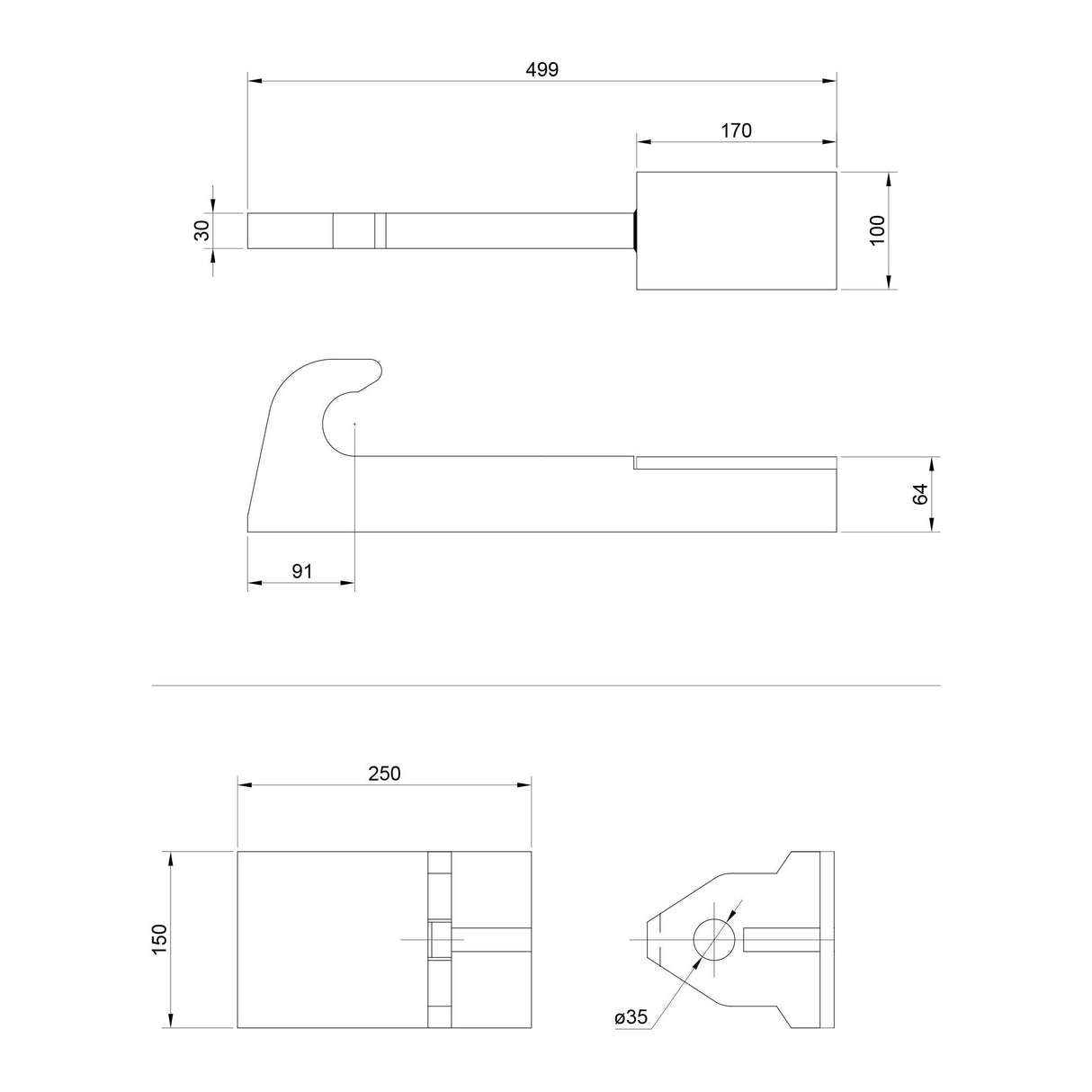 Loader Bracket (Pair), Replacement for: Merlo.
 - S.119887 - Farming Parts