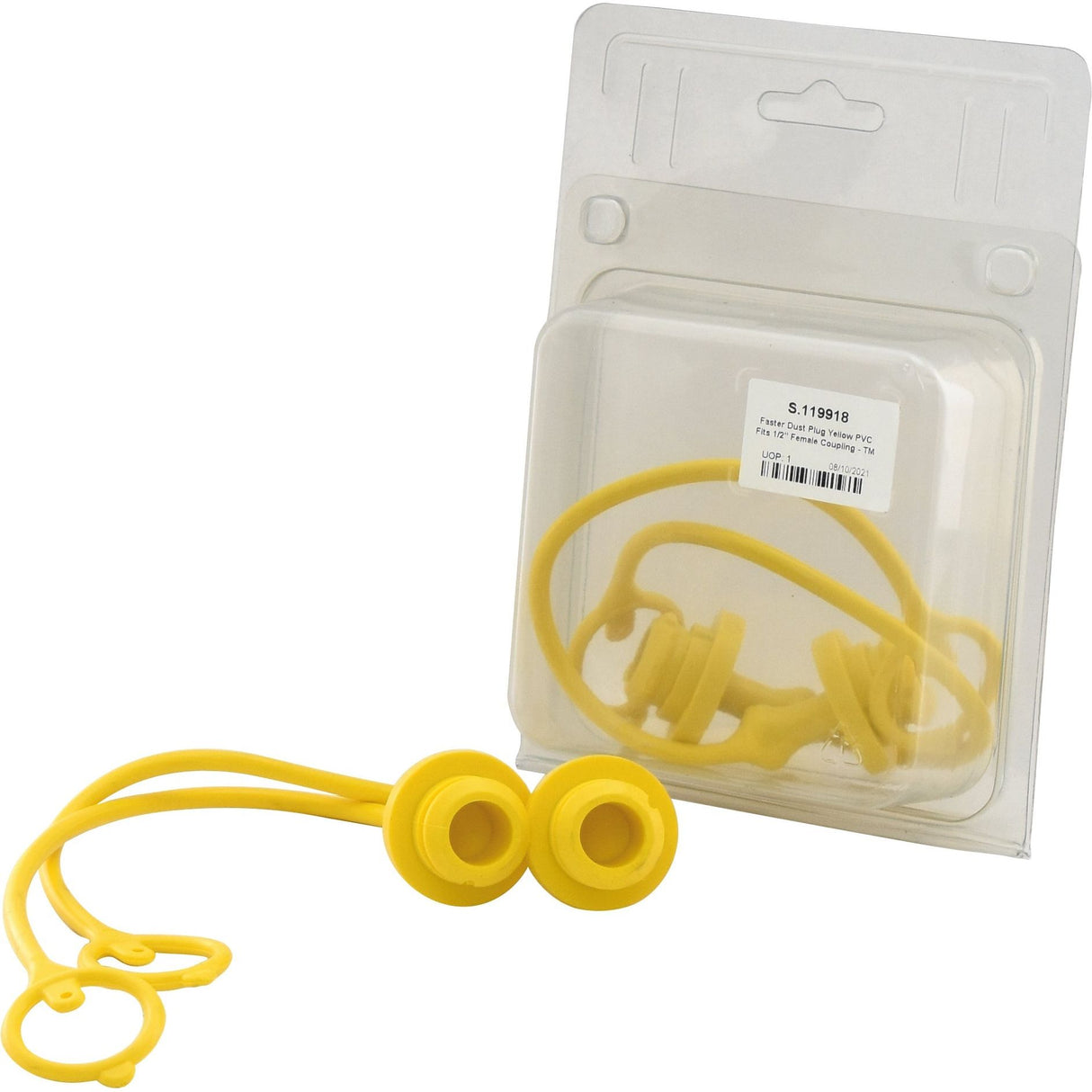 Faster Dust Plug Yellow PVC Fits 1/2'' Female Coupling - TM Series TM12LG (Agripak 2&nbsp;pcs.) - S.119918 - Farming Parts