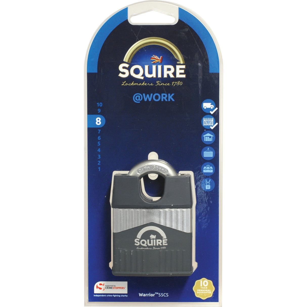 Squire 55CS Warrior Padlock, Body width: 55mm (Security rating: 8)
- S.129871 - Farming Parts