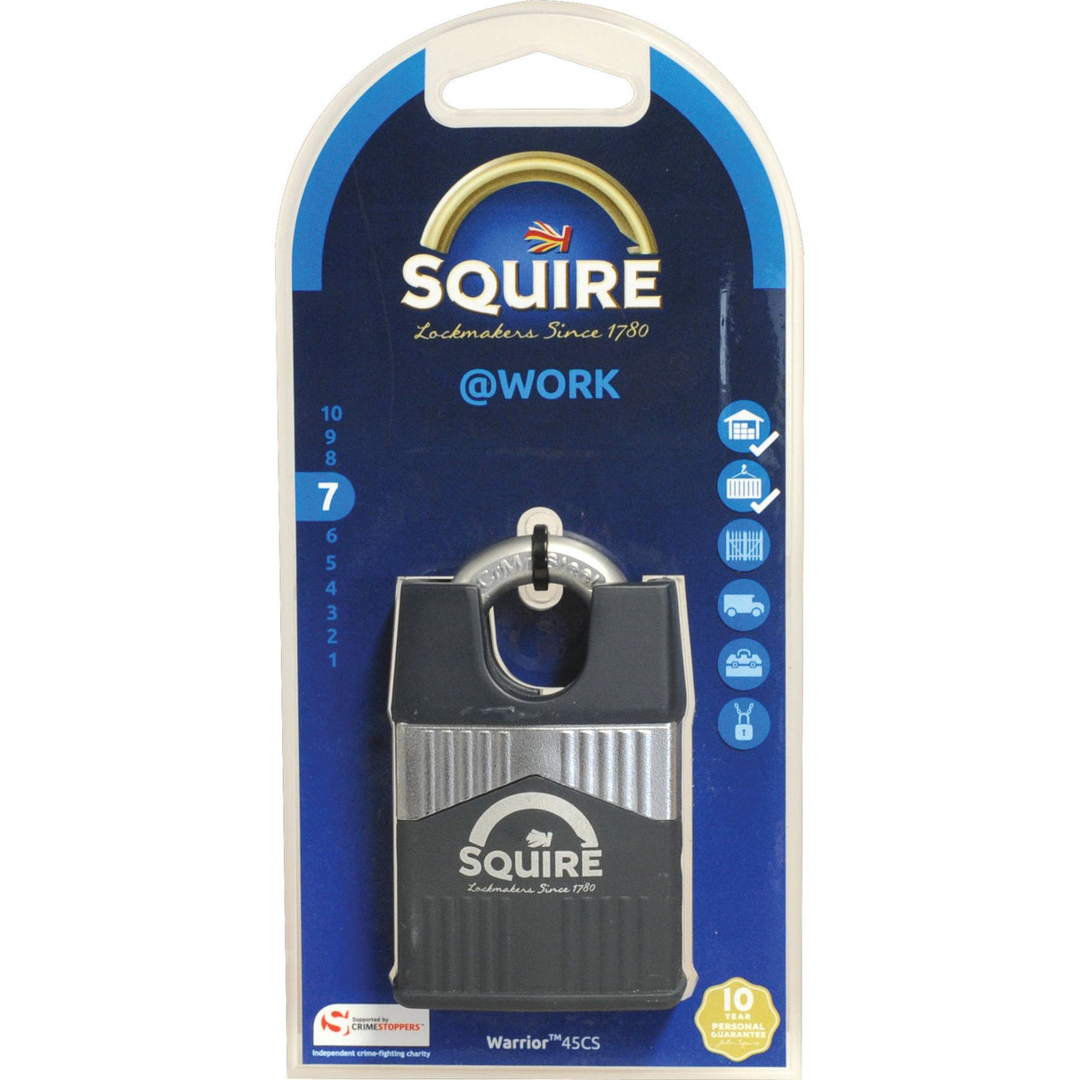 Squire 45CS Warrior Padlock, Body width: 45mm (Security rating: 8)
- S.129880 - Farming Parts