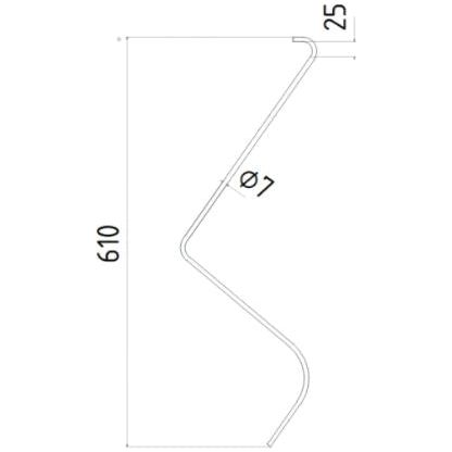 Wheel Rake Tines Replacement - RH & LH -  Length:610mm, Width:250mm,⌀7mm - Replacement for John Deere
 - S.132538 - Farming Parts