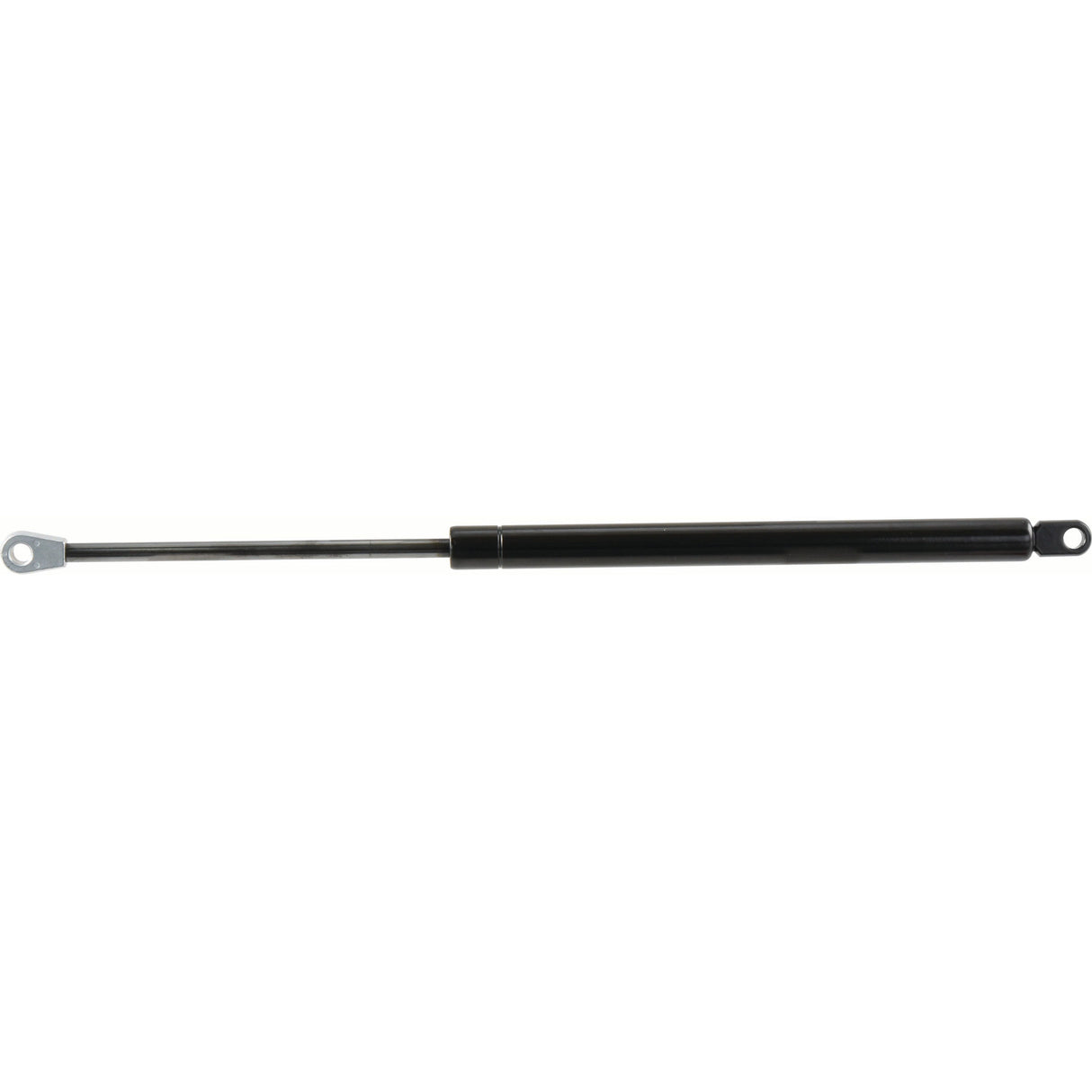 The Sparex Gas Strut (S.137044), a 425mm long black strut with metal mounting brackets on both ends, is designed to provide support and controlled motion. Suitable for various applications, this gas strut ensures reliable operation.