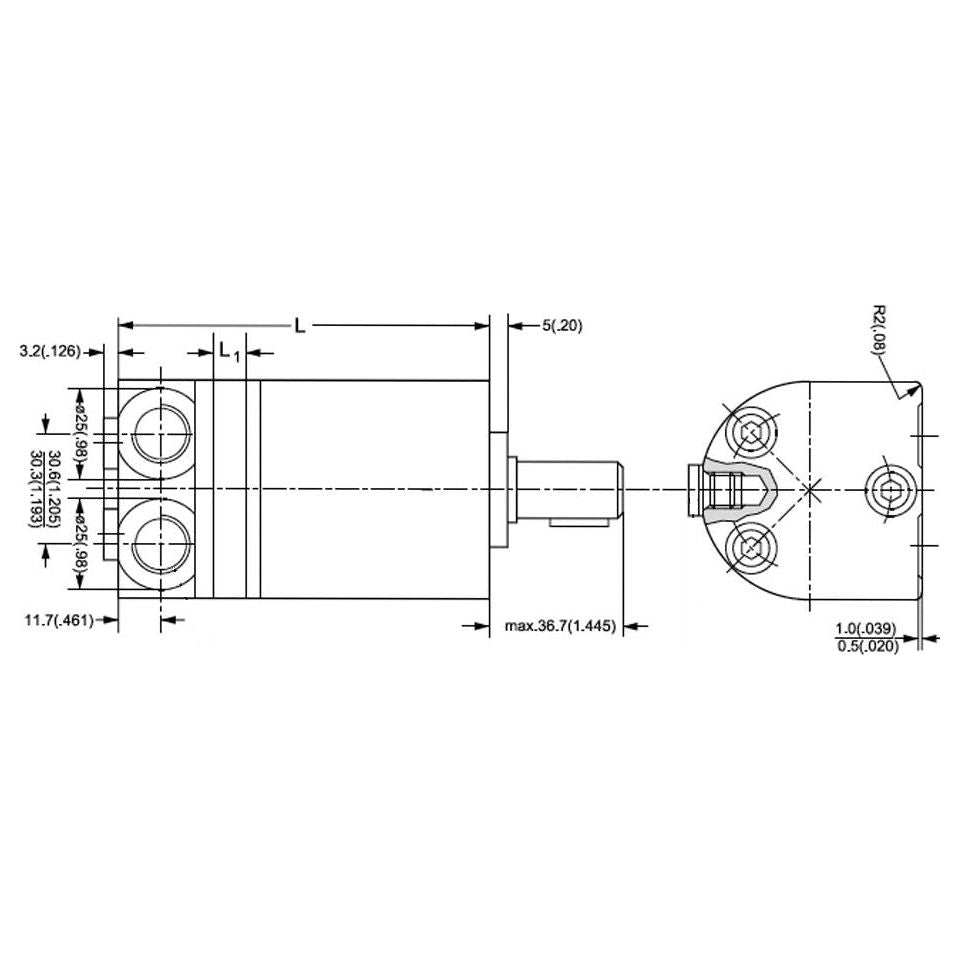 Danfoss Hydraulic Orbital Motor OMM20 19.9cc/rev with 16mm Straight / Parallel Shaft
- S.137143 - Farming Parts
