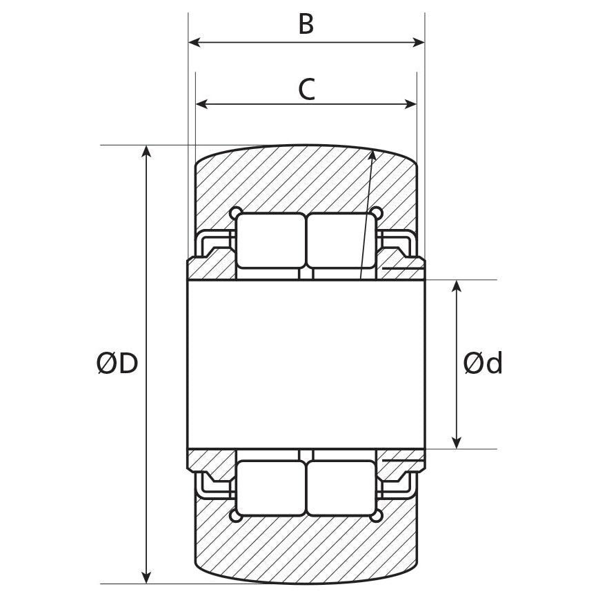 NTN SNR Track Roller Bearing (NUTR206/3AS)
 - S.138416 - Farming Parts