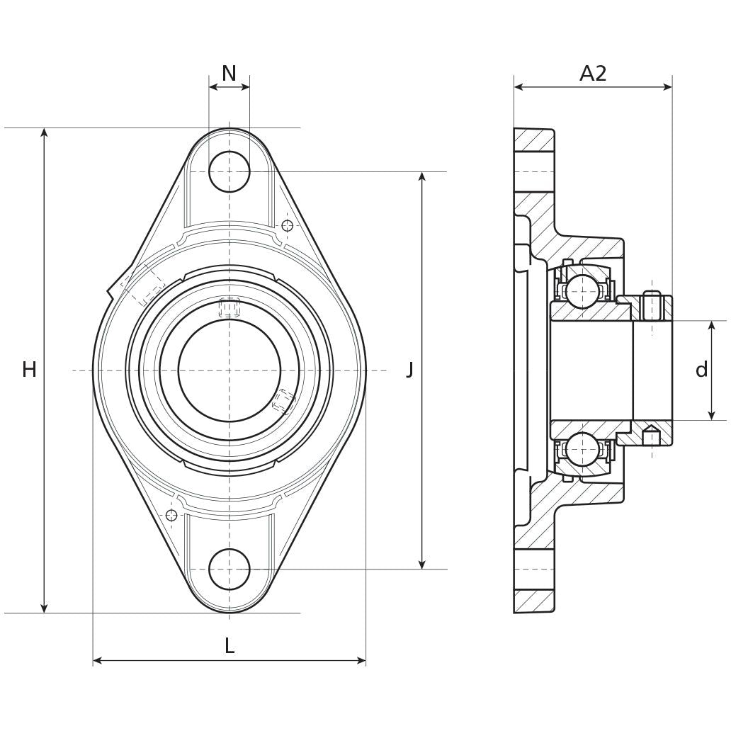 NTN SNR Two-Bolt Flanged Unit (ESFLE205)
- S.138513 - Farming Parts