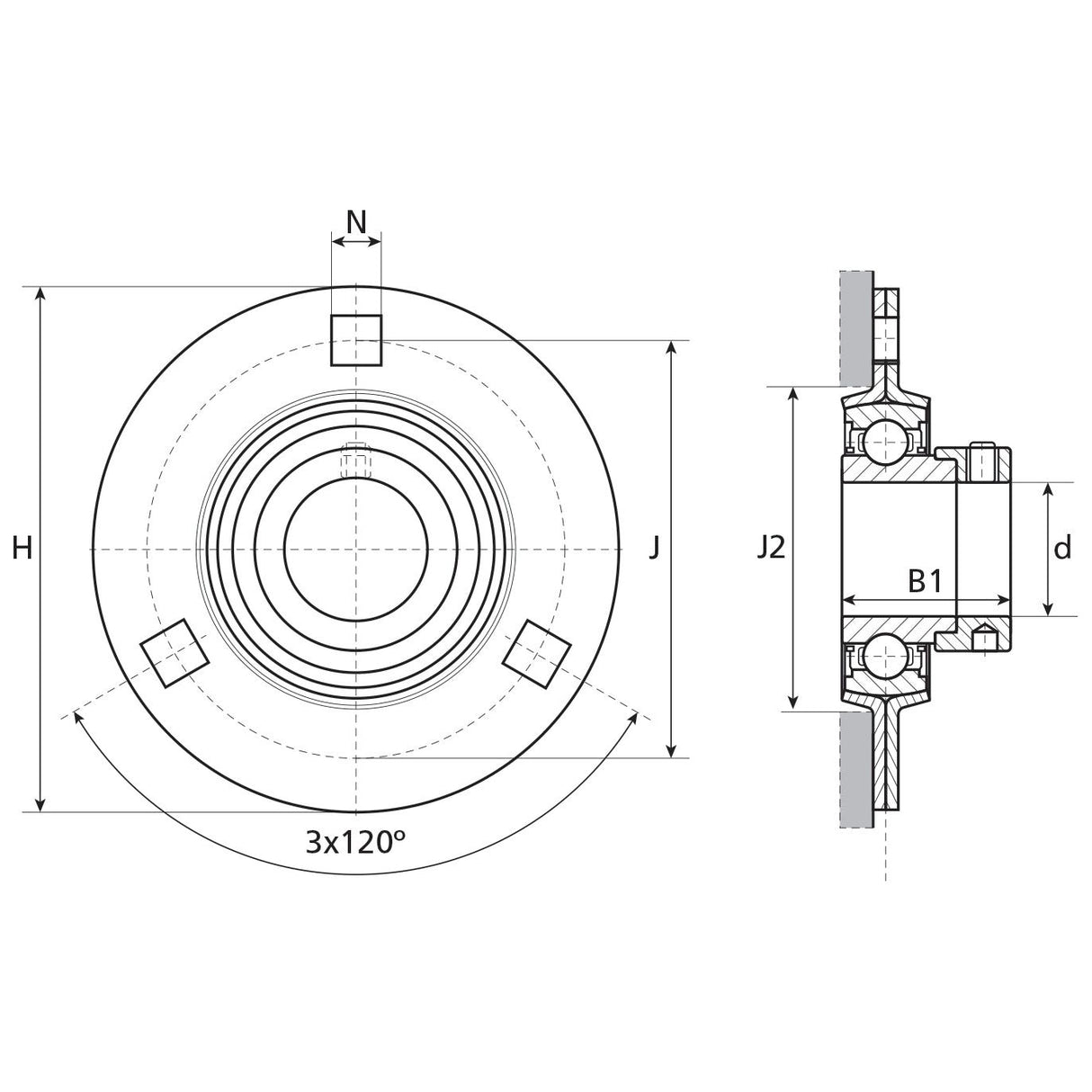 NTN SNR Three Bolt Flanged Unit (ESPF205)
- S.138529 - Farming Parts