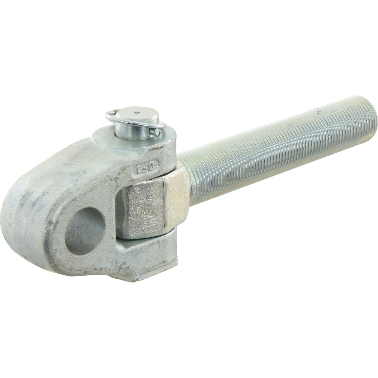 The Sparex Top Link Knuckle Thread - Cat.30mm (Sparex Part No. S.13988) features a metal clevis rod end with an M36x3 left-hand threaded shank and a drilled hole for connecting components. Its overall length is 318mm, with a thread length of 190mm, making it versatile for various applications.