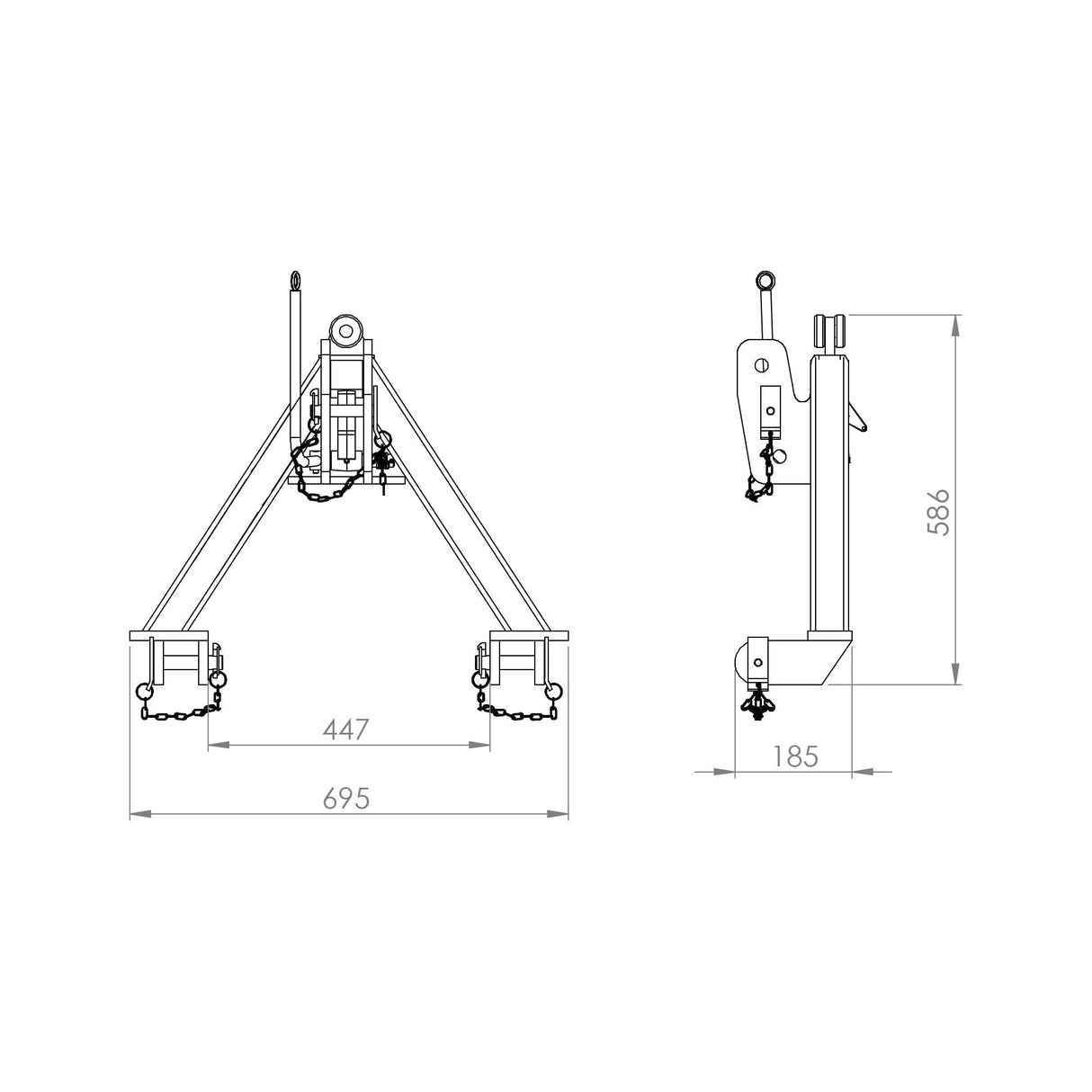 A Frame Quick Hitch System (Cat.0) CE Approved
 - S.140555 - Farming Parts