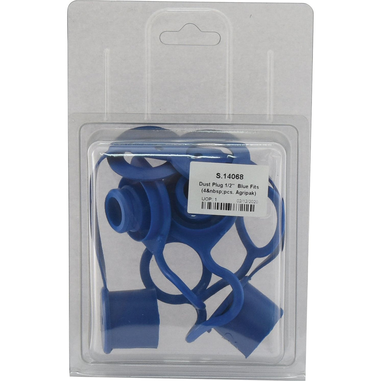 Sparex Dust Cover Set Blue PVC Fits 1/2'' Male & Female Coupling (Agripak 4 pcs.) - S.14068 - Farming Parts