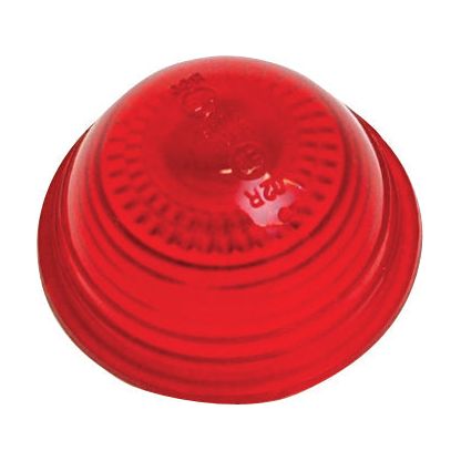 A Sparex Replacement Lens, designed to fit models S.5092 and S.12807 (Sparex Part No.S.14257), is displayed against a white background. The lens is red, made of rubber, has a concave shape with ridges, and resembles a puck or marker light.