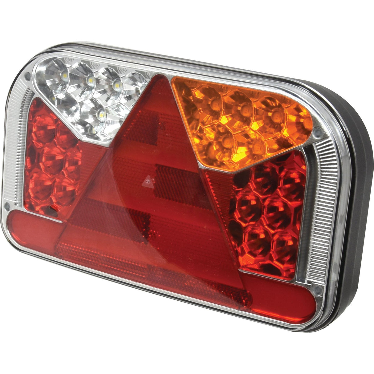 LED Rear Combination Light, Function: 7, Brake / Tail / Indicator / Fog / Reverse / Number Plate / Reflector, RH, 12-36V
 - S.143045 - Farming Parts