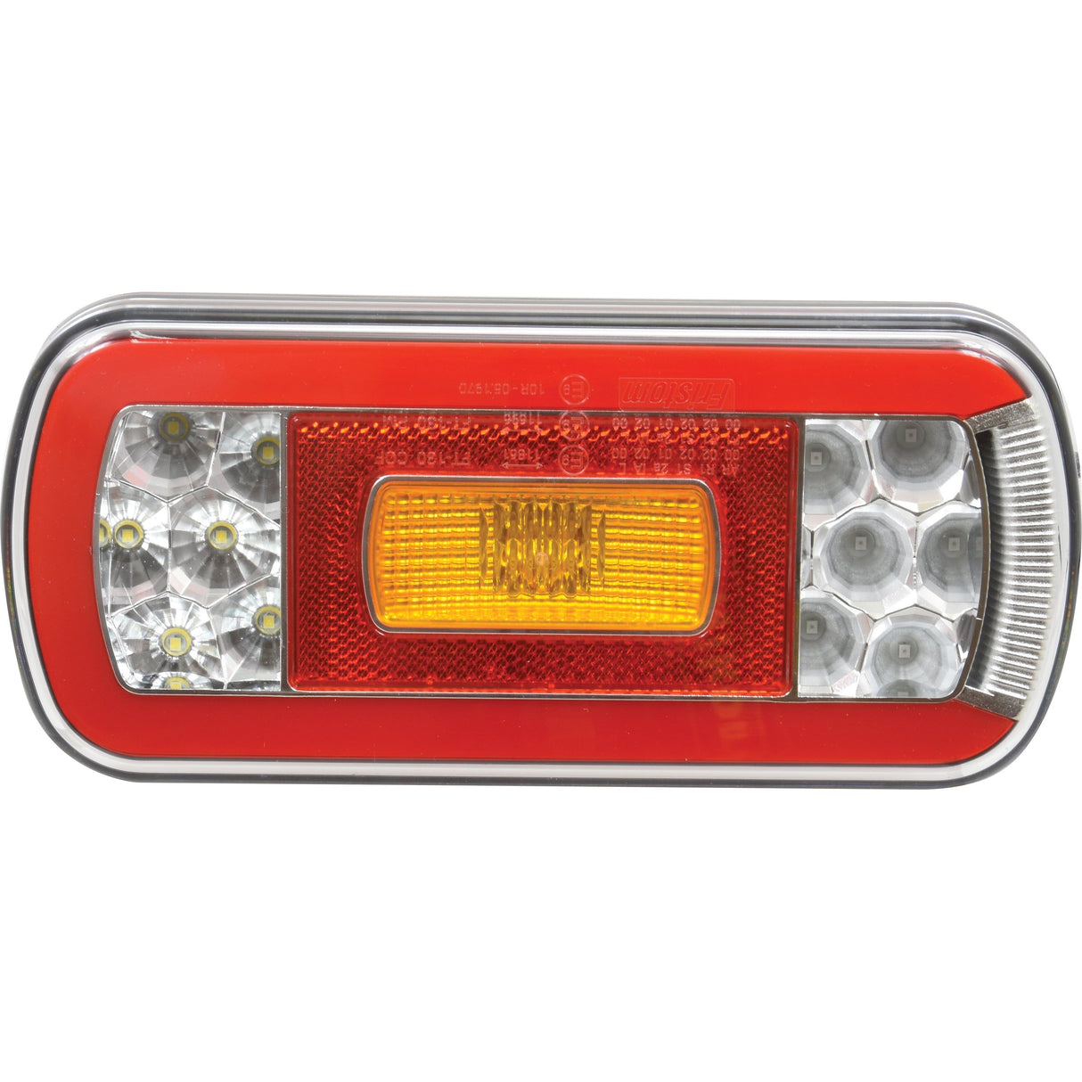 LED Rear Combination Light, Function: 6, Brake / Tail / Indicator / Reverse / Number Plate / Reflector, RH & LH, 12-36V
 - S.143047 - Farming Parts