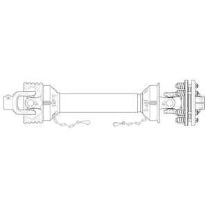 PTO Shaft - (Lz) Length: 838mm, 1 3/8'' x 6 Spline Q.R. to 1 3/8'' x 6 Spline Friction Disc Clutch
 - S.151774 - Farming Parts