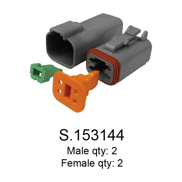 Deutsch DT Connector 4 Pole 4 pcs. (Bag)
 - S.153144 - Farming Parts