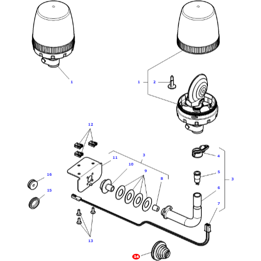 Massey Ferguson - Beacon Grommet - 4354888M2 - Farming Parts