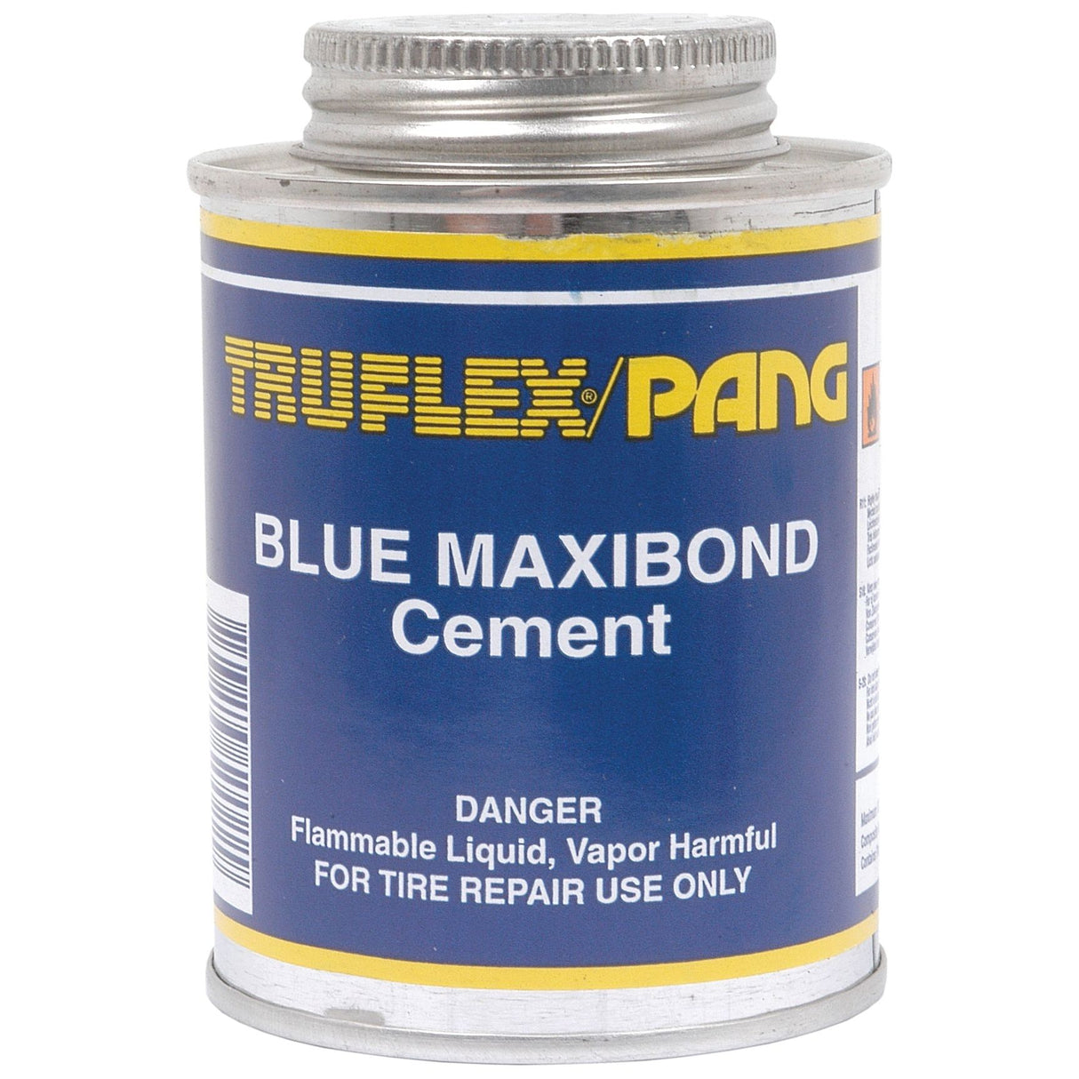A tin of Vulcanising Solution, labeled Sparex Part No.S.19832, contains 8 fl. oz./237ml of solution and comes with an integral brush; it is marked as flammable and harmful to inhale, and is intended solely for tire repair use.