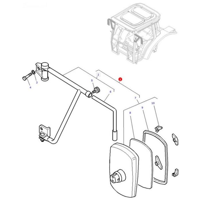 Massey Ferguson - Mirror Kit L/H - 3777056M92 - Farming Parts