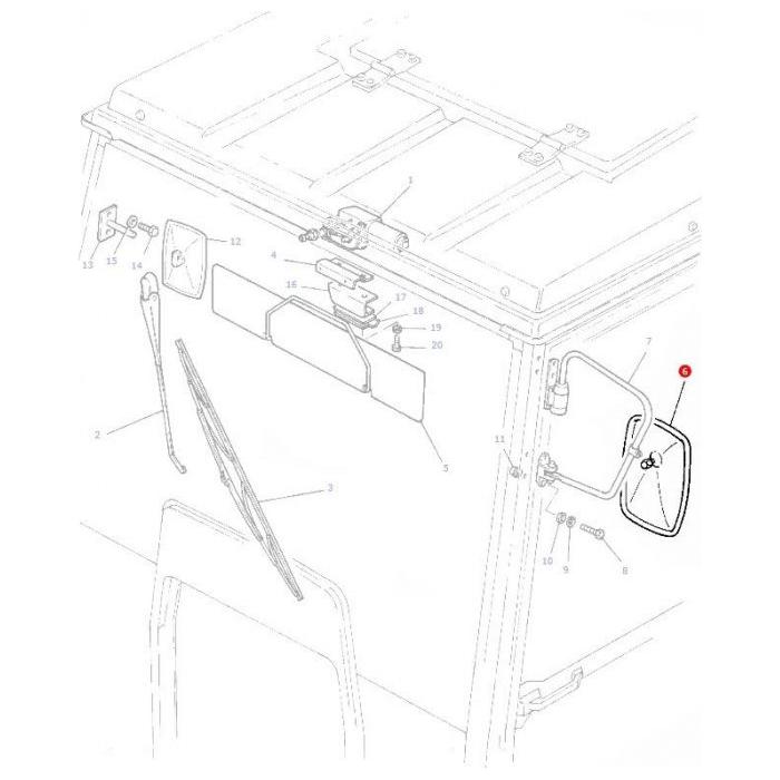 Massey Ferguson - Mirror External - 3806614M91 - Farming Parts