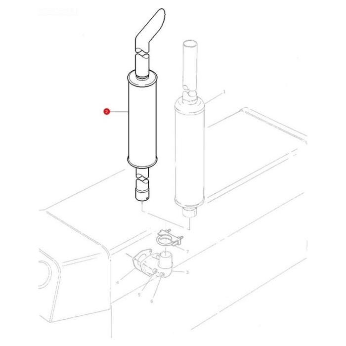 Massey Ferguson - Silencer - 3821782M91 - Farming Parts