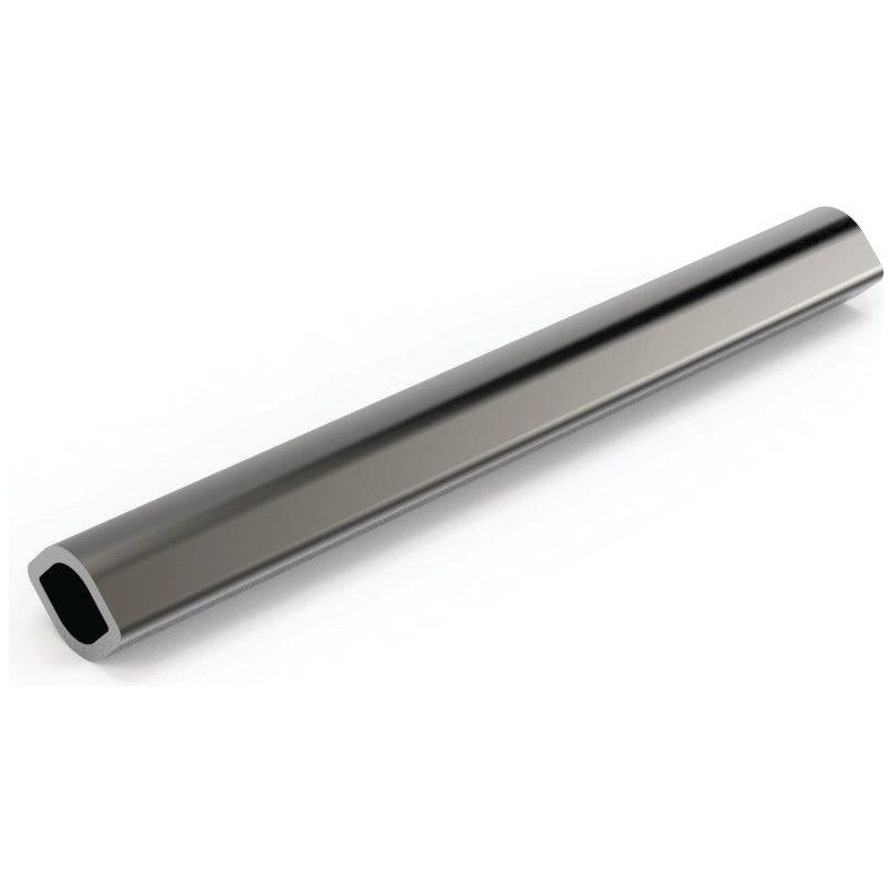 A smooth, metallic rectangular PTO Tube - Lemon Profile by Sparex, measuring 40 x 34.5 x 4mm, displayed against a plain white background.
