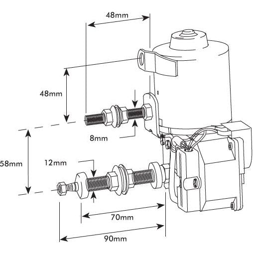 Wiper Motor 12V
 - S.24711 - Farming Parts