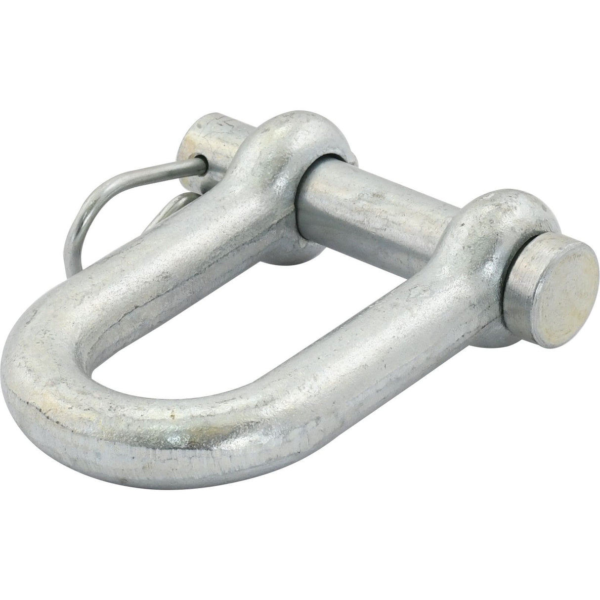 The Sparex D Shackle, Pin⌀19mm, Jaw Width: 48mm - S.25400 is designed for securing loads or rigging applications and features a durable Zinc Plated finish for enhanced corrosion resistance.