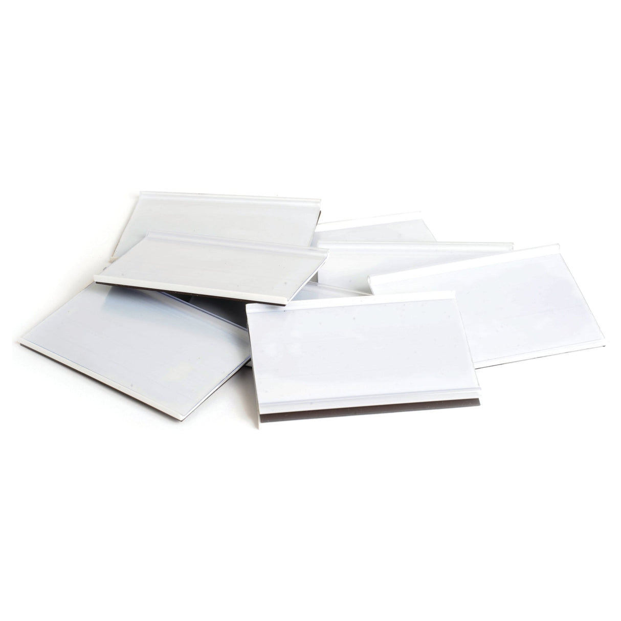 A pile of blank, white rectangular envelopes spread out on a white surface, each waiting for a destination or perhaps to be paired with a Sparex Magnetic Bar Code Display Tag (70mm x 43mm) | Sparex Part No. S.26228.