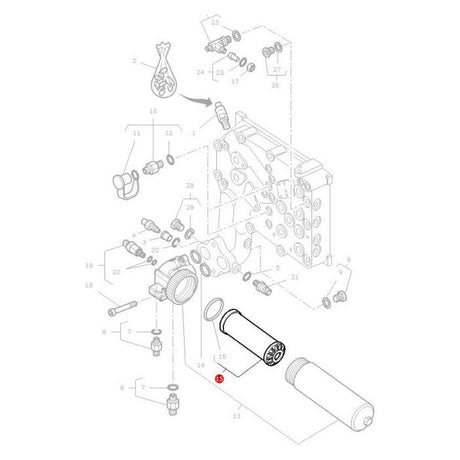 Massey Ferguson - Hydraulic Filter - 4312614M1 - 4312614M2 - Farming Parts