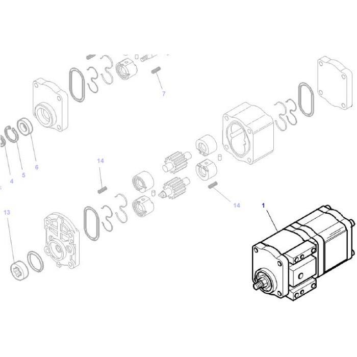 Massey Ferguson - Hydraulic Pump - 3797116M2 - Farming Parts