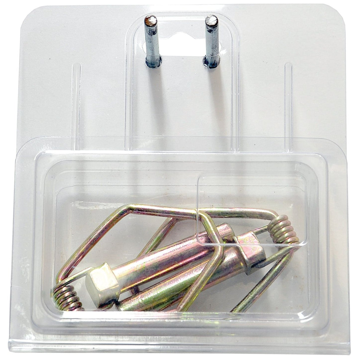 A packaged set of Safety Linch Pins, Pin Ø10mm x 58mm (Sparex Part No. S.29111) from the Sparex brand, displayed in a clear plastic molding and mounted on a cardboard backing.