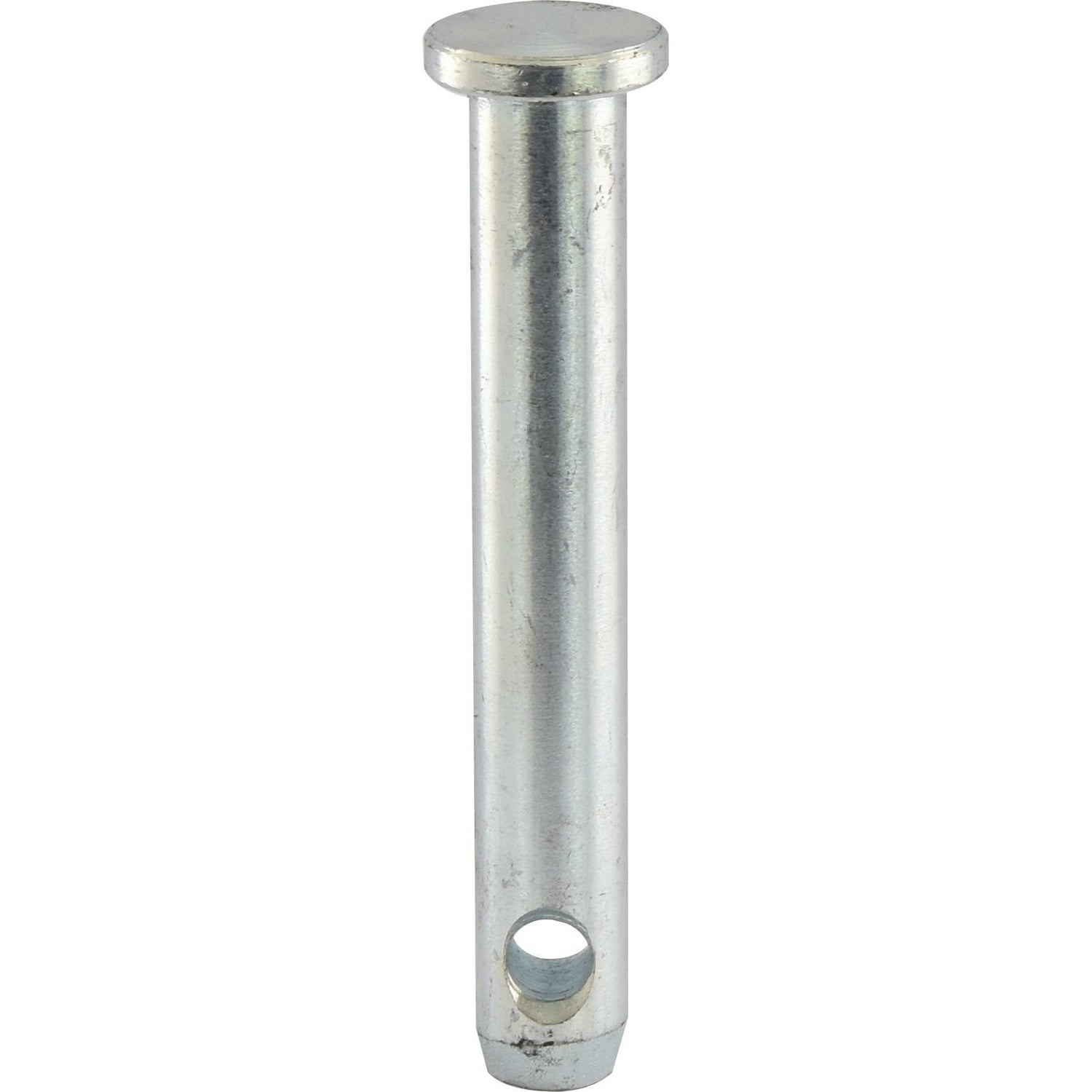 A metal cylindrical pin by Sparex, branded as Lower link pin 22x128mm Cat. 1 (Sparex Part No.S.29242), features a flat head, a hole near the bottom end, and an overall length of 154.5mm.