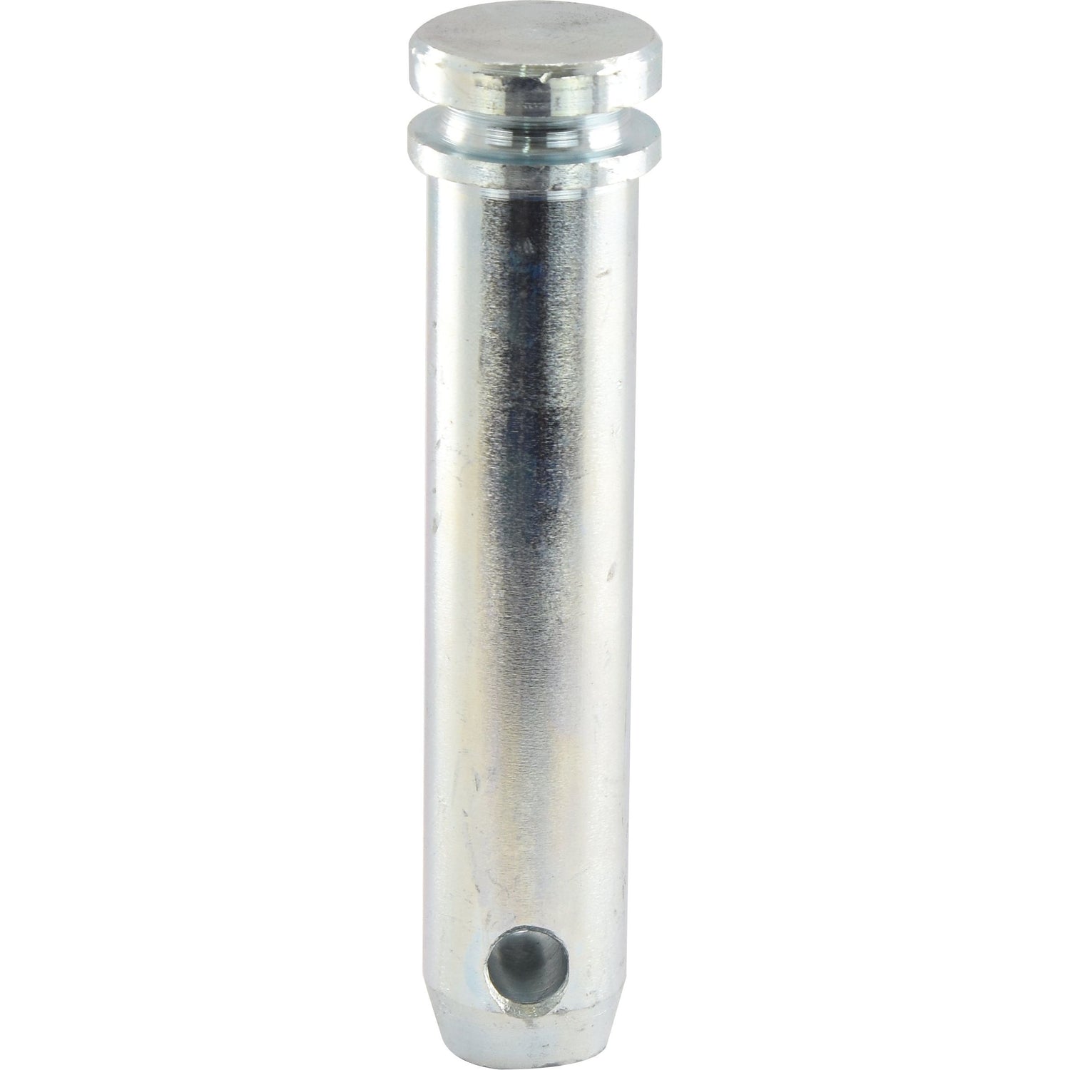 The Sparex Top Link Pin 32x125mm Cat. 3, available under Part No. S.3026, is a metal cylindrical pin featuring a flat top and a hole near the base, designed for compatibility.