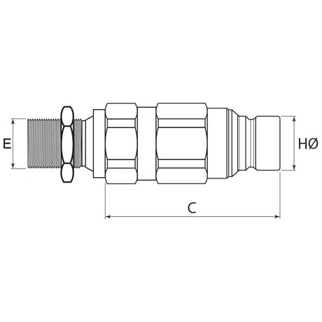 Stauff Flat Faced Coupling Male 3/8'' Body x M18 x 1.50 Metric Male Bulkhead
 - S.30535 - Farming Parts