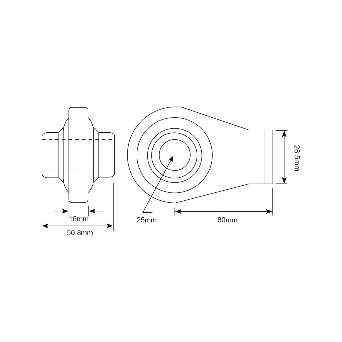 Top Link Weld On Ball End (Cat. 2)
 - S.311 - Farming Parts