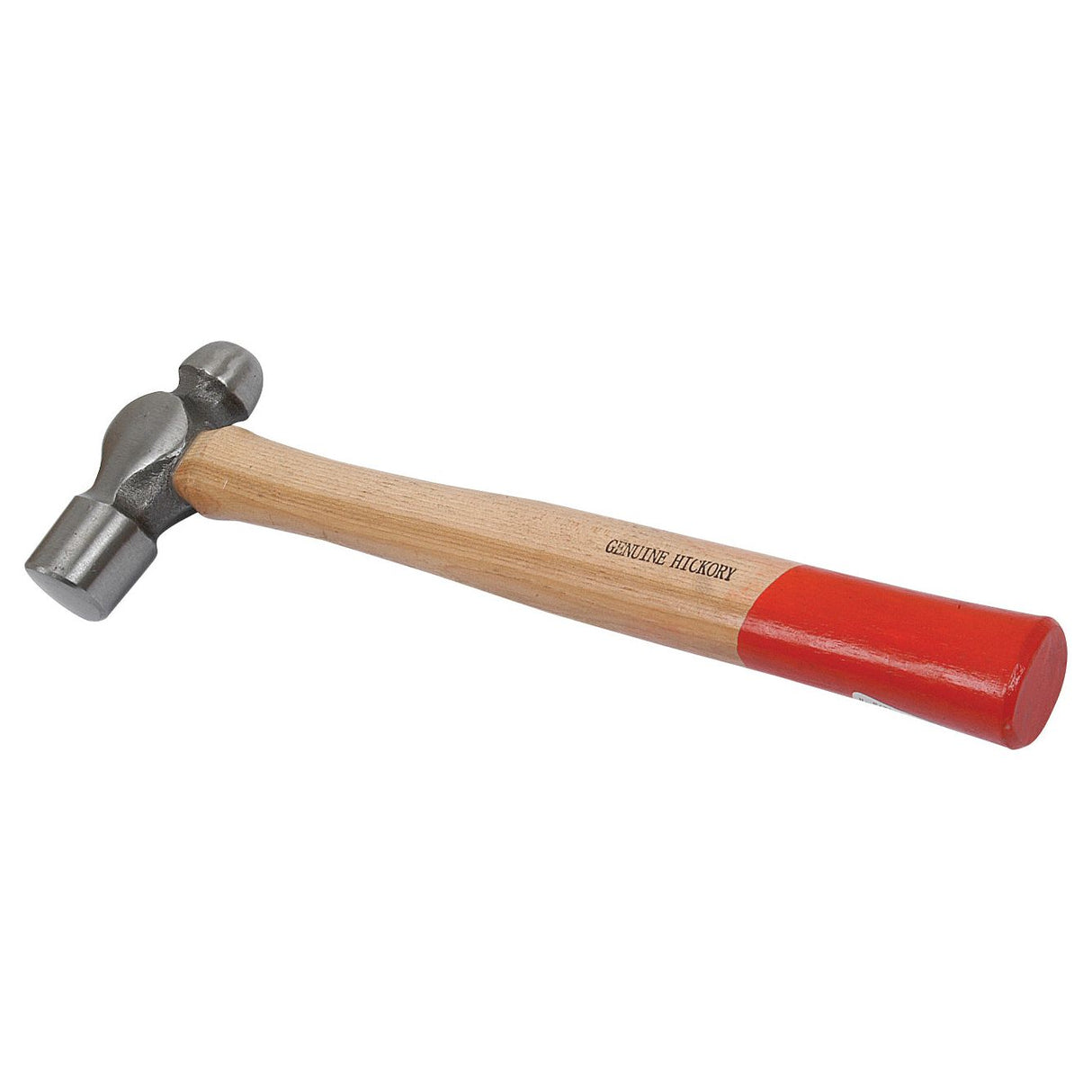 The Sparex Ball Pein Hammer - 32oz - S.3127 features a wooden handle, a steel head, and a red painted grip end for robust performance. Suitable for various metalworking tasks, it’s designed to meet stringent product specifications.